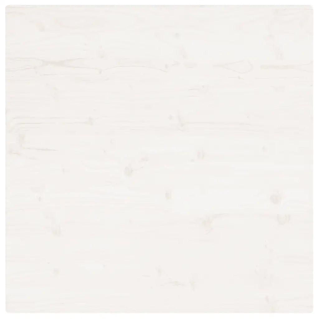 Piano Tavolo Bianco 90x90x2,5cm Legno Massello di Pino Quadrato 824396
