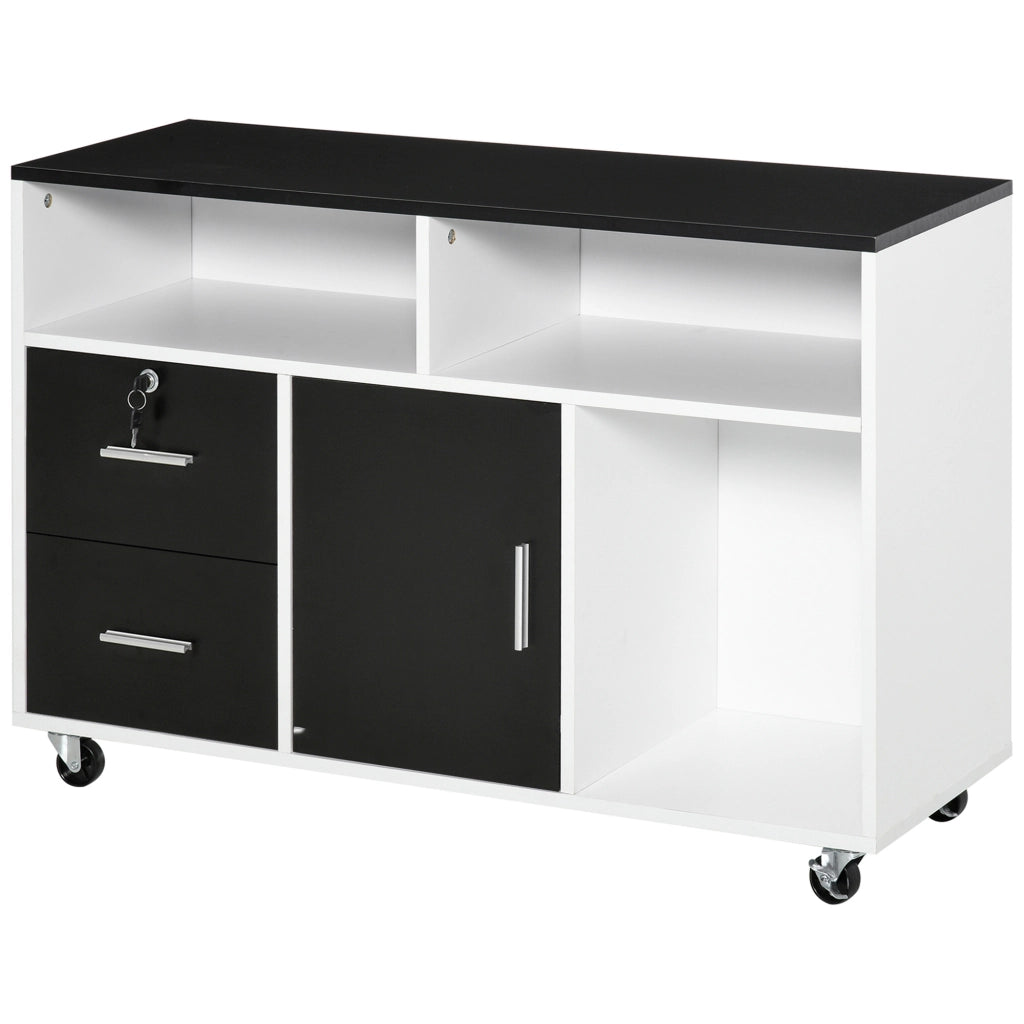 Scrivania Computer con Cassetti ¨C Xylo ¨C Nero e Bianco 100x35x65cm