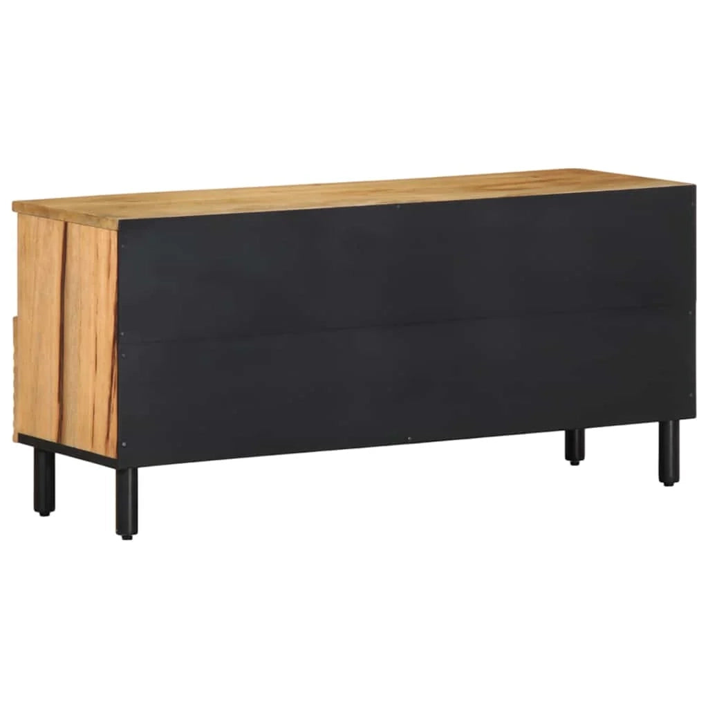 Pratico mobile porta TV con ampio spazio di archiviazione 100 x 33 x 46 cm legno massello marrone 02_0057741