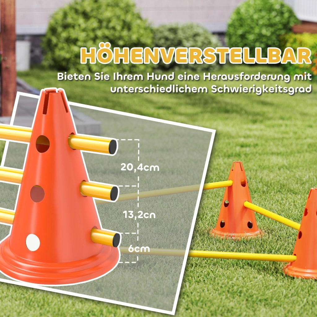 Set Agility per Cani con 6 Coni e 3 Ostacoli ¨C zephmum ¨C Nero