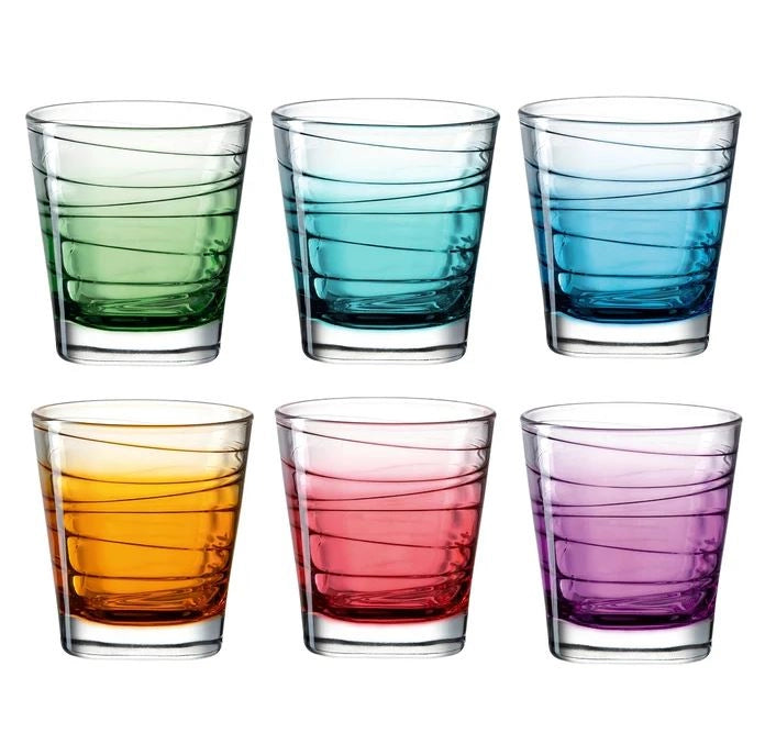 set 6 bicchieri Leonardo in vetro colorati 250 ml