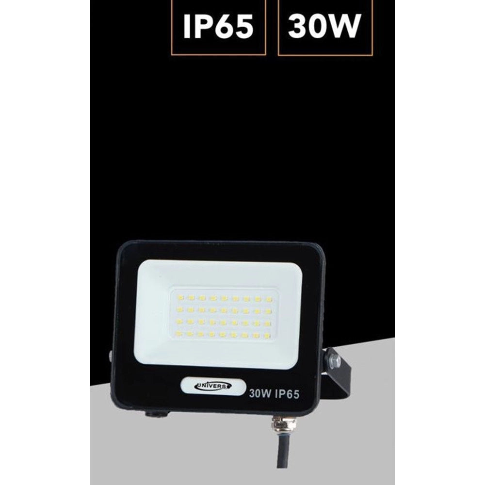 Trade Shop - Faro Proiettore Smd Led Floodlight 30 W Slim Ip65 Luce 3000k 4000k 6500k Ek05-30w - Nero-bianco Freddo      -