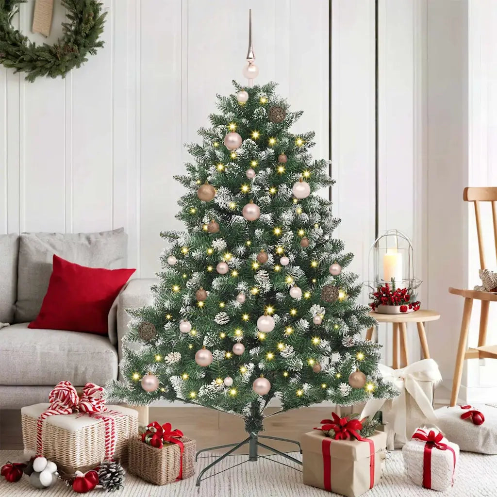 Albero di Natale artificiale con 150 LED Verde 150 cm 3395219