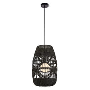 Lampada a sospensione boho Arona nera G9 Ø25 Milagro