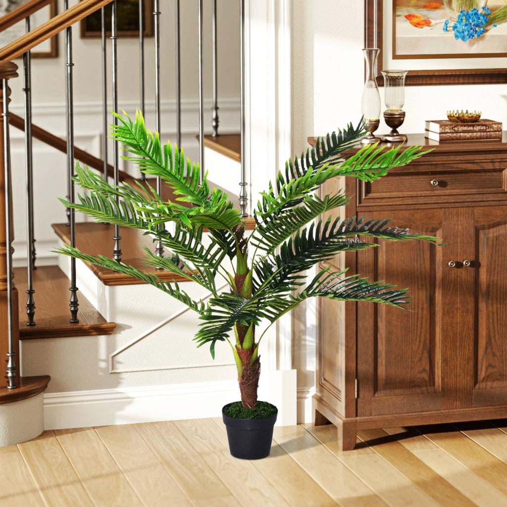 Palma Cycas Artificiale ¨C Minimal ¨C Verde 123cm con Vaso