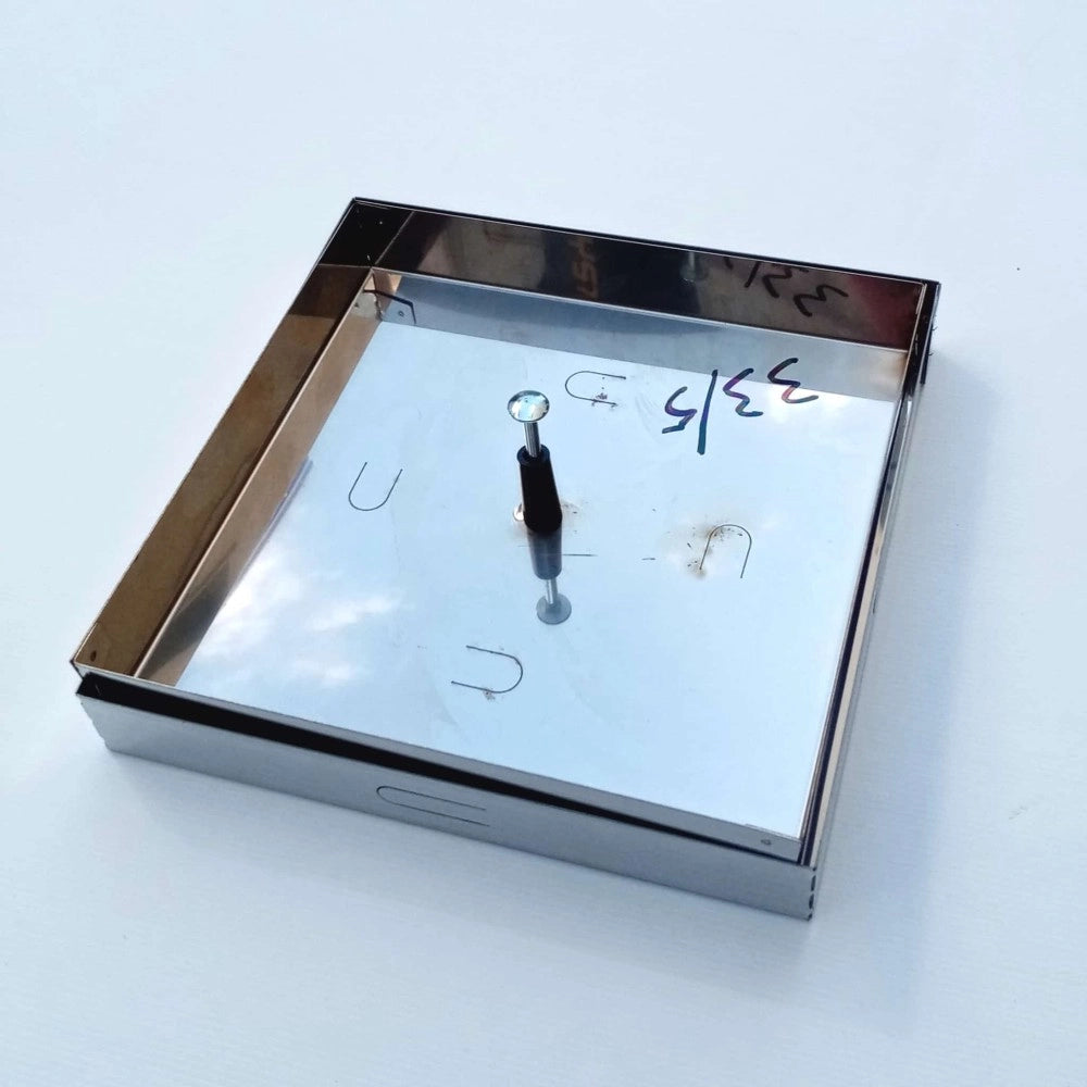 Sigillo 330 x 330 x h 50mm chiusino di acciaio inox leggero da riempimento