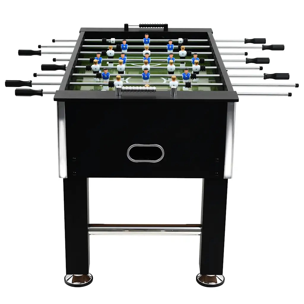 Tavolo Calcio Balilla in Acciaio 60 kg 140x74,5x87,5 cm Nero 91438