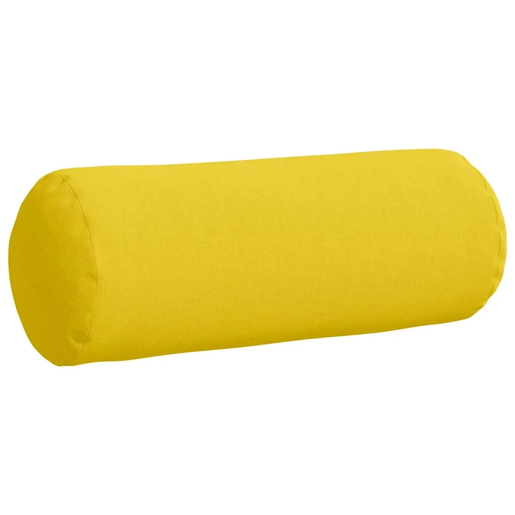 Cuscini a rullo 2 pz | Cuscini per sedie Giallo Chiaro ? 25 x 70 cm Tessuto