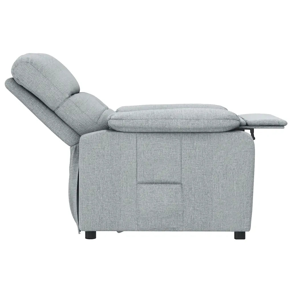 Poltrona Reclinabile in Tessuto Grigio Chiaro 289662