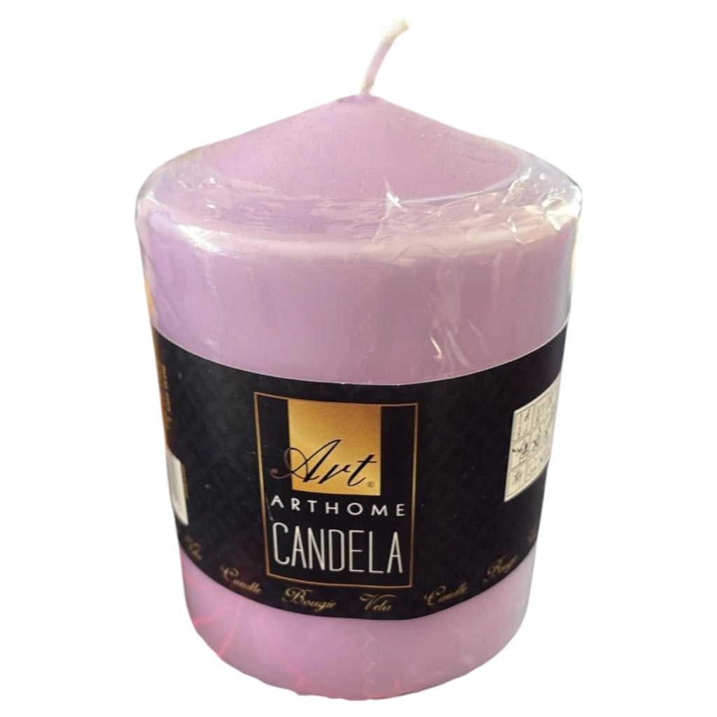 CANDELA CILINDRICA 10X7.5CM VIOLA