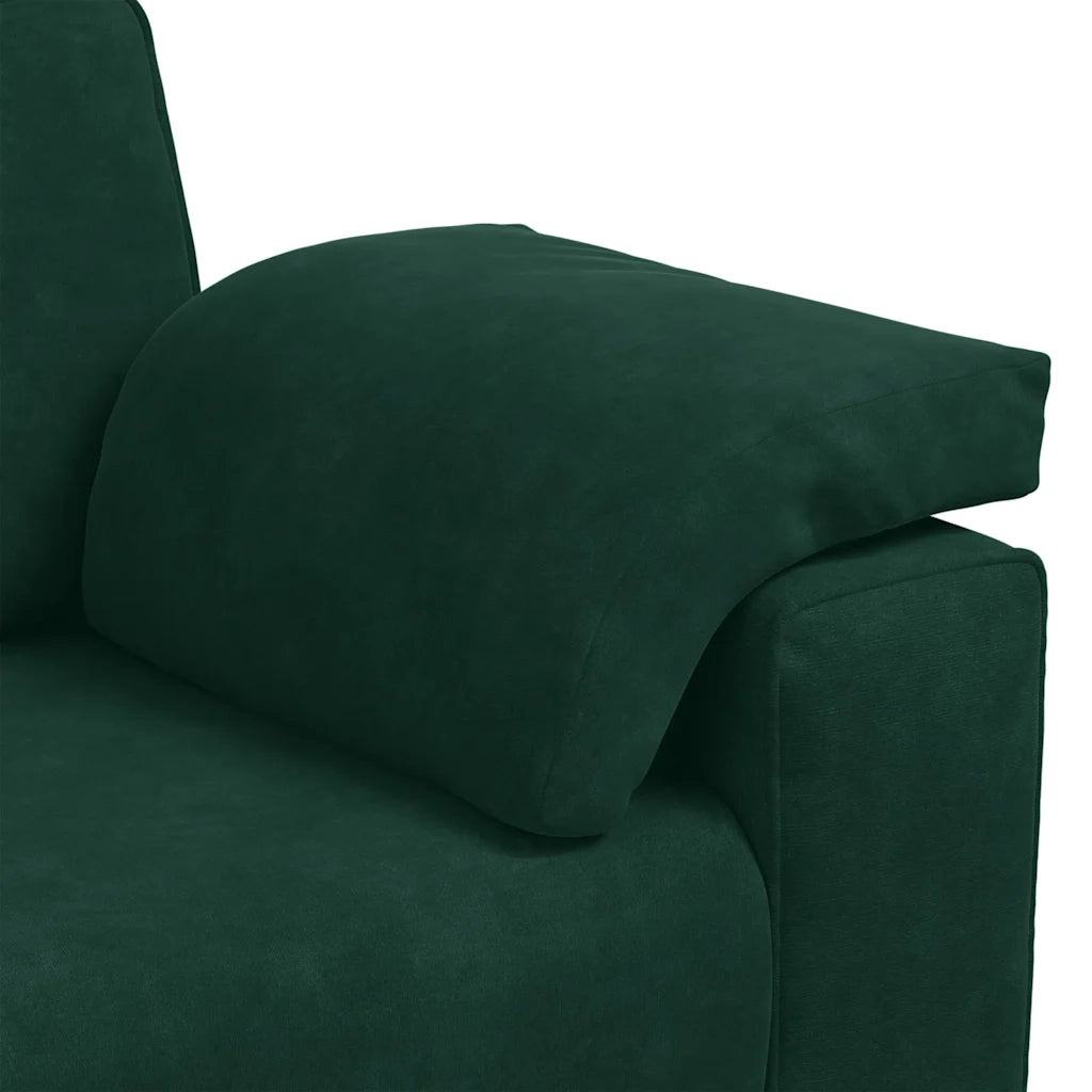 Divano Divanetto Verde Scuro 160x77x82 cm Velluto 4105259