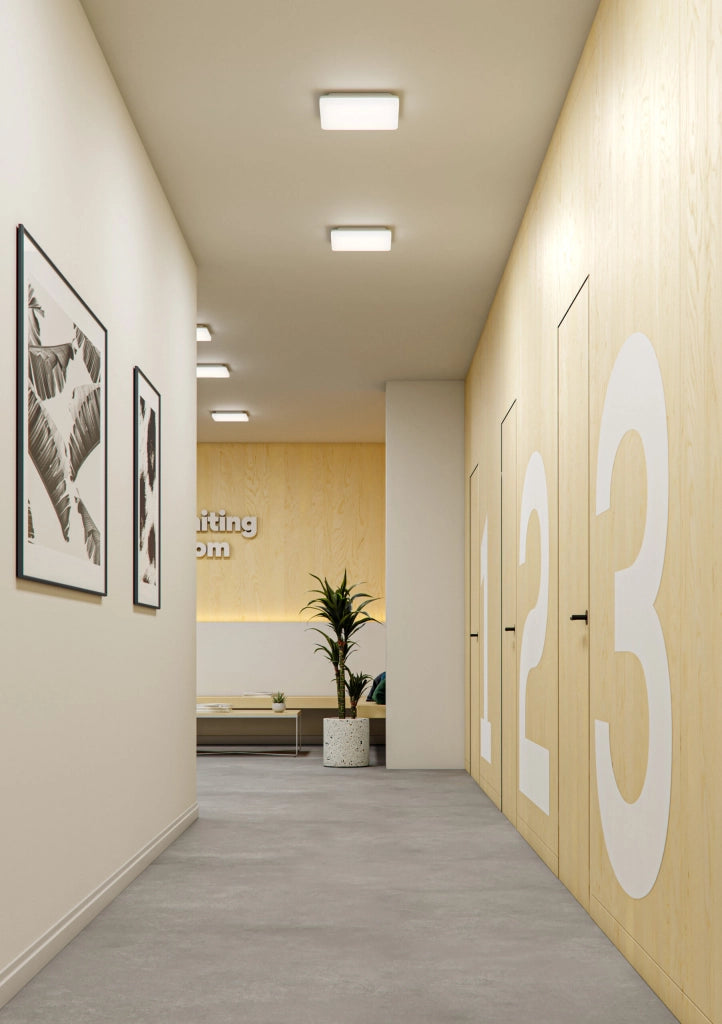 Kora Square Downlight LED a Plafoniera 20W/25W Switch CCT 2700K-4000K Fascio 120 gradi Bianco Opaco - Soluzione Illuminotecnica per Interni