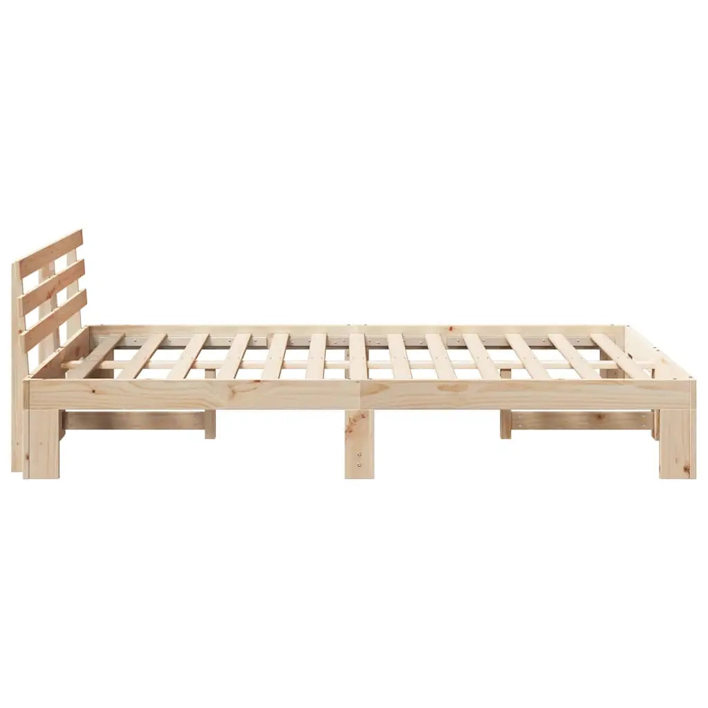 Struttura del letto Naturale 140 x 190 cm Pino massello 872614