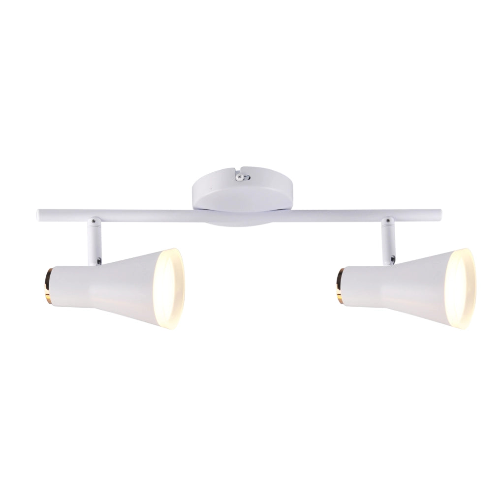 Plafoniera/Applique LED orientabile 2 luci bianca 3000K