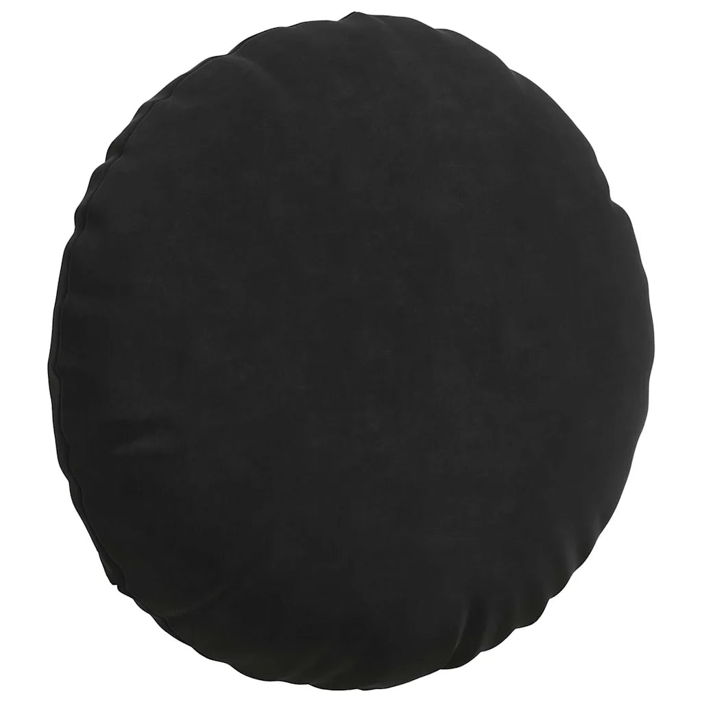 Cuscini per Seduta 2 pcs Nero Ø 40 x 13 cm Velluto 42014143