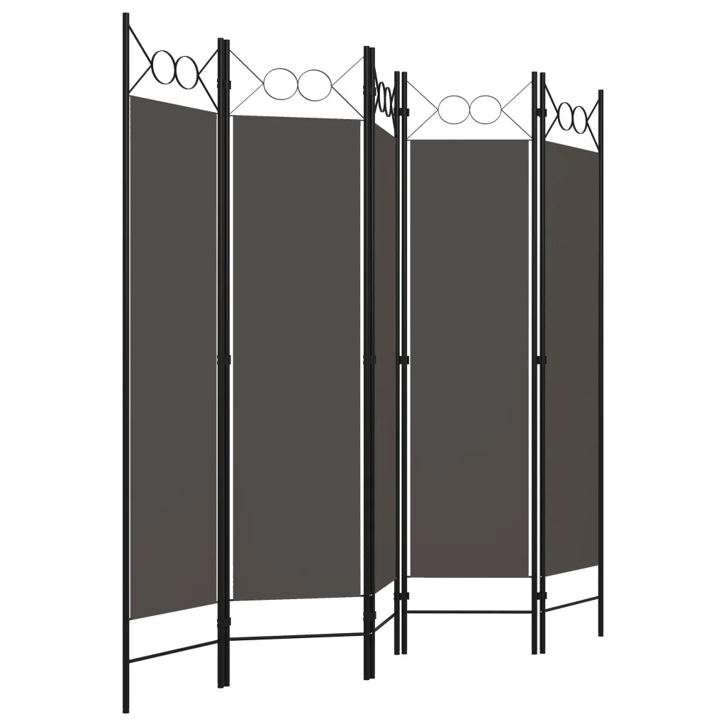 Divisorio Ambienti | Divider per stanze | Paravento a 5 Pannelli Antracite 200x180 cm
