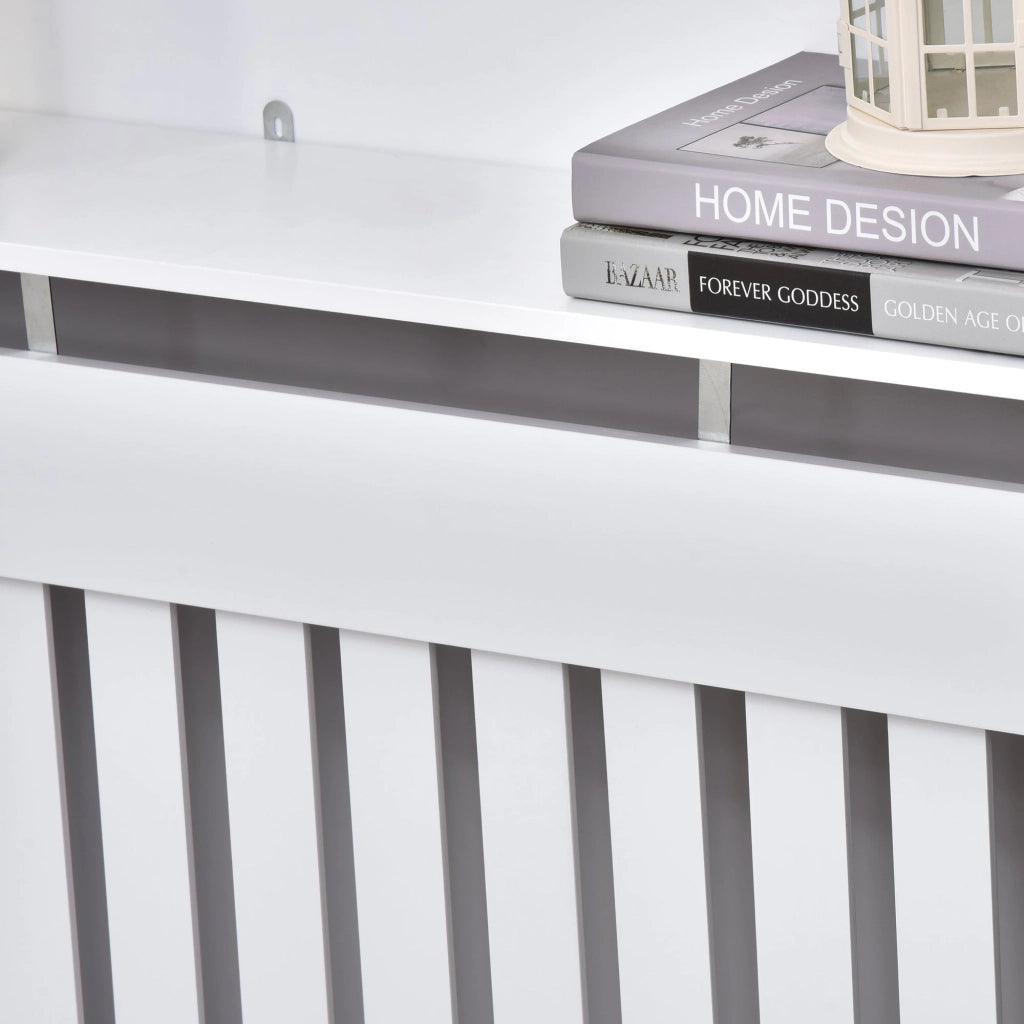 Copritermosifone in Legno MDF Bianco 112x19x81 cm