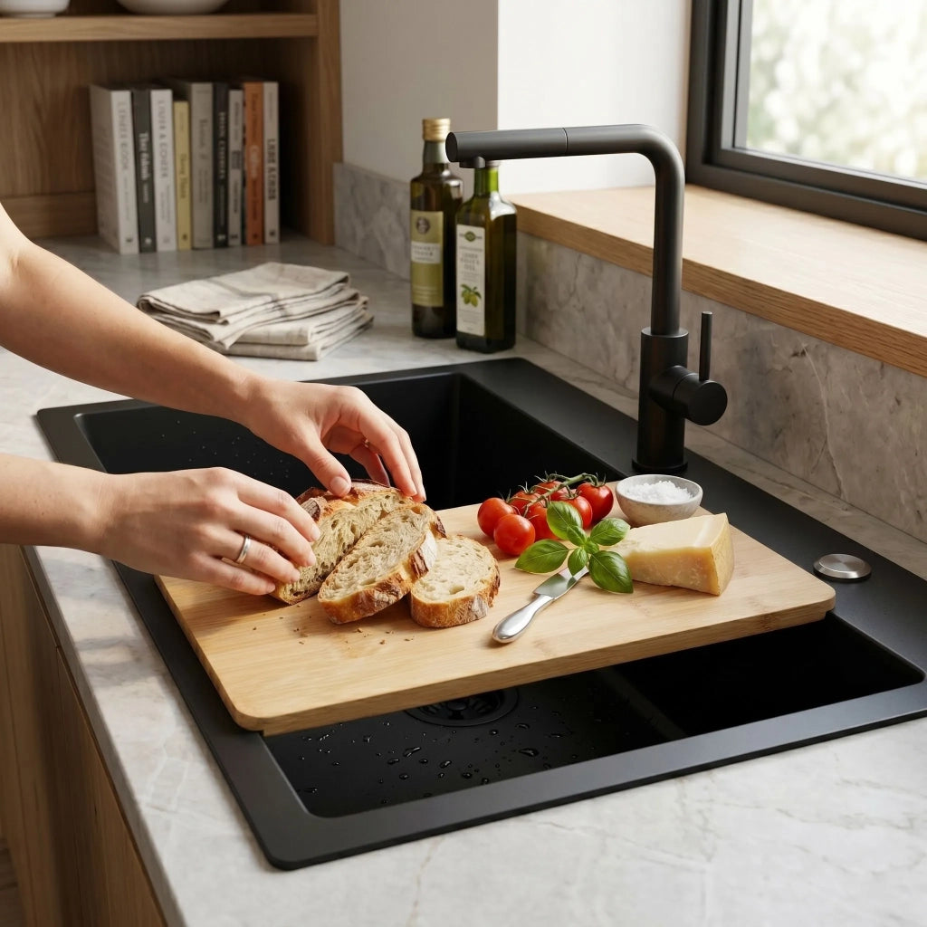 Set Di Accessori Per Lavello Da Cucina 3 Pz. Rea Grey