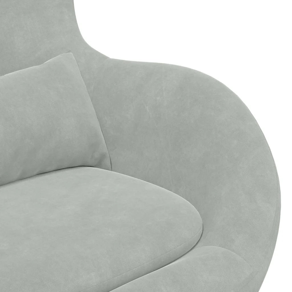 Poltrona uovo Grigio chiaro 63 x 73 x 90 cm Velluto 42002756