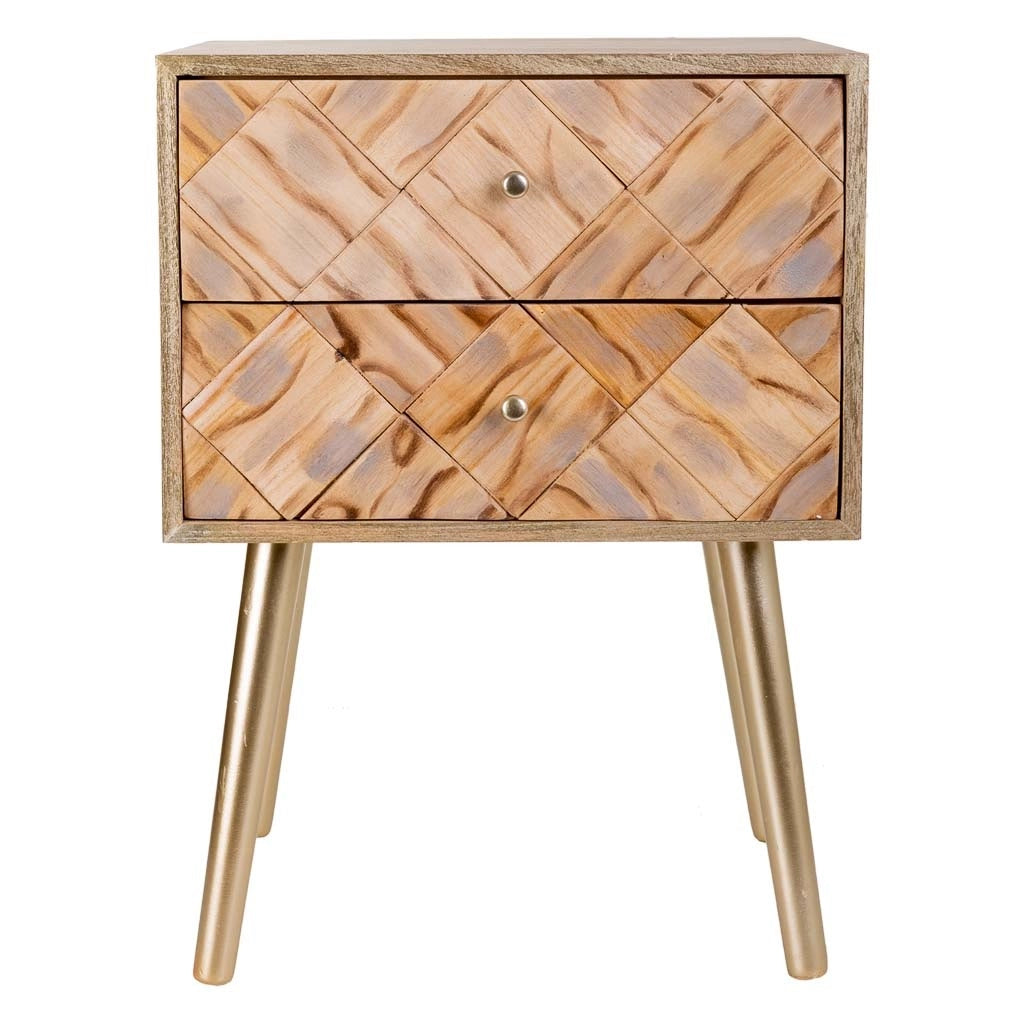 Comodino in legno marrone 44,5x35x61
