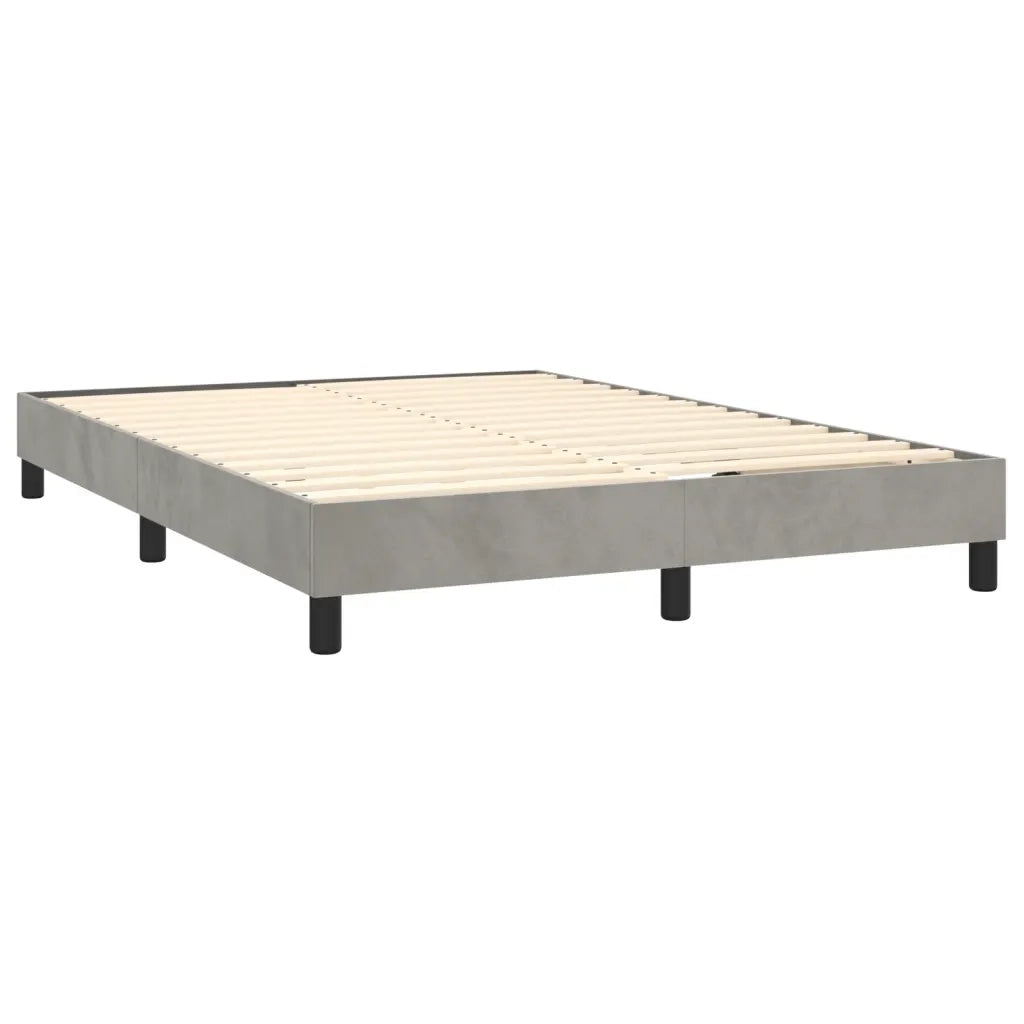 Struttura Letto a Rete a Molle Grigio Chiaro 140x200 cm Velluto 3120772