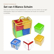Set di pietre da gioco in espansione - 4 pezzi - contenitore trasparente - tasca di stoccaggio - 9,9 cm