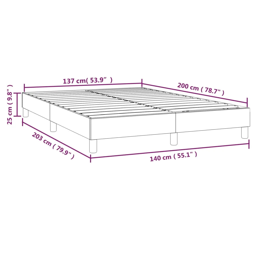 Struttura Letto a Rete a Molle Bianco 140x200 cm in Similpelle 3120701