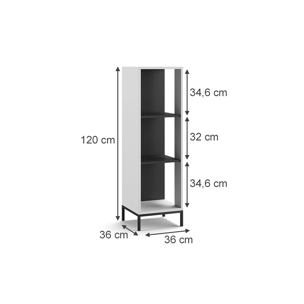 Vicco Libreria Bianco 36 x 120 cm 3 soggetti