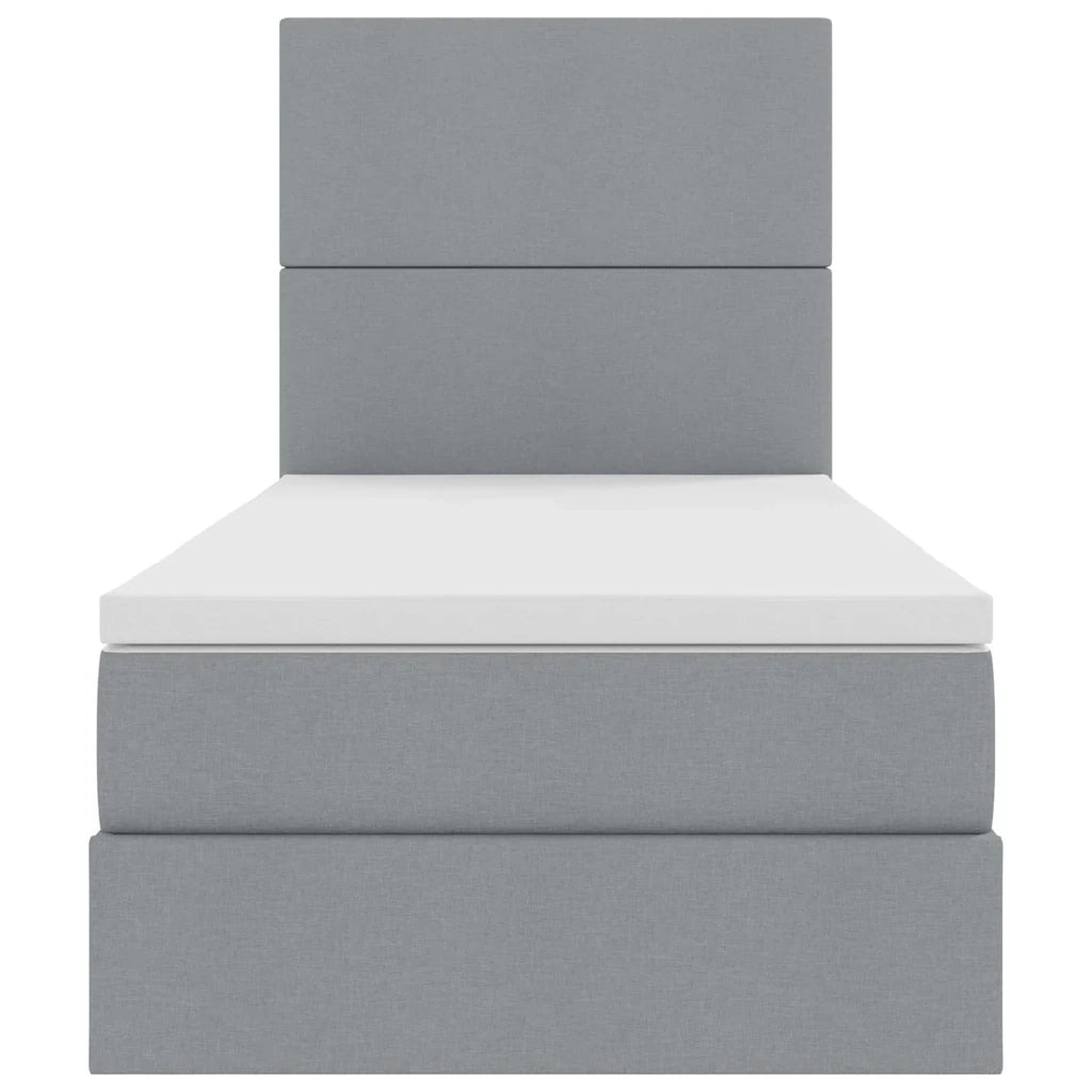 Letto con contenitore e materasso Grigio chiaro 100 x 200 cm 3371697