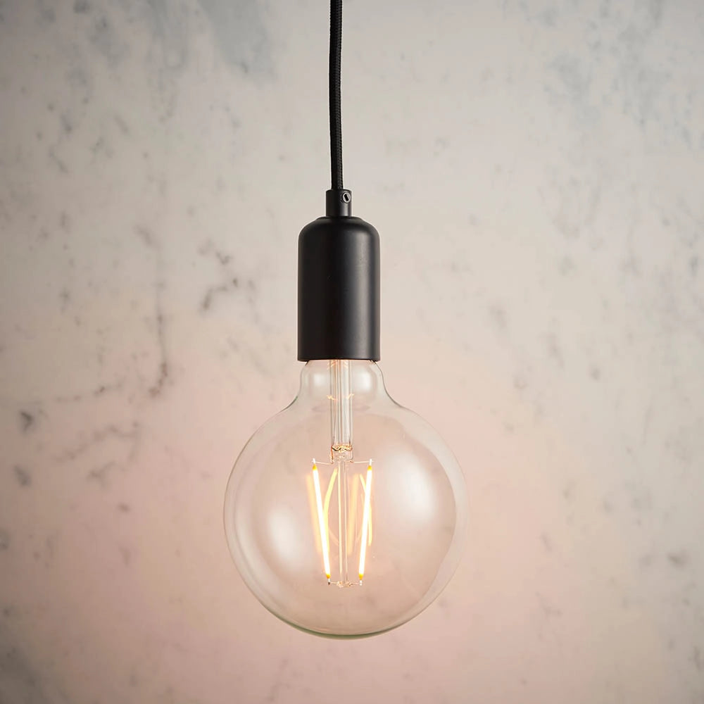 Lampada a sospensione loft nera 1xE27 Endon Studio