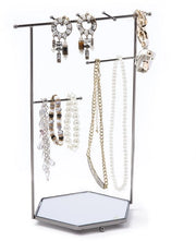 Organizzatore di gioielli a vapore per l'appendere orecchini (Esagono Argento)