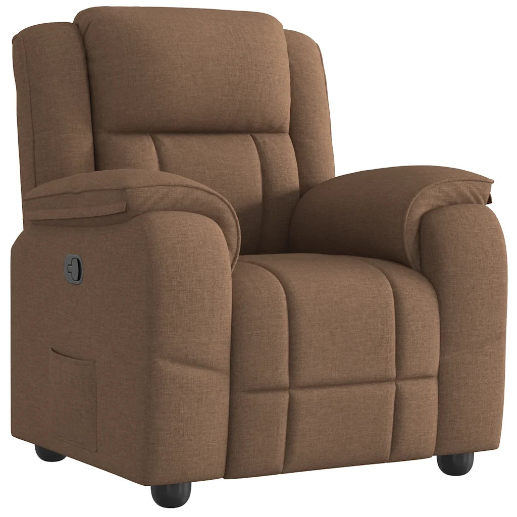 Poltrona Reclinabile in Tessuto Marrone 4015704