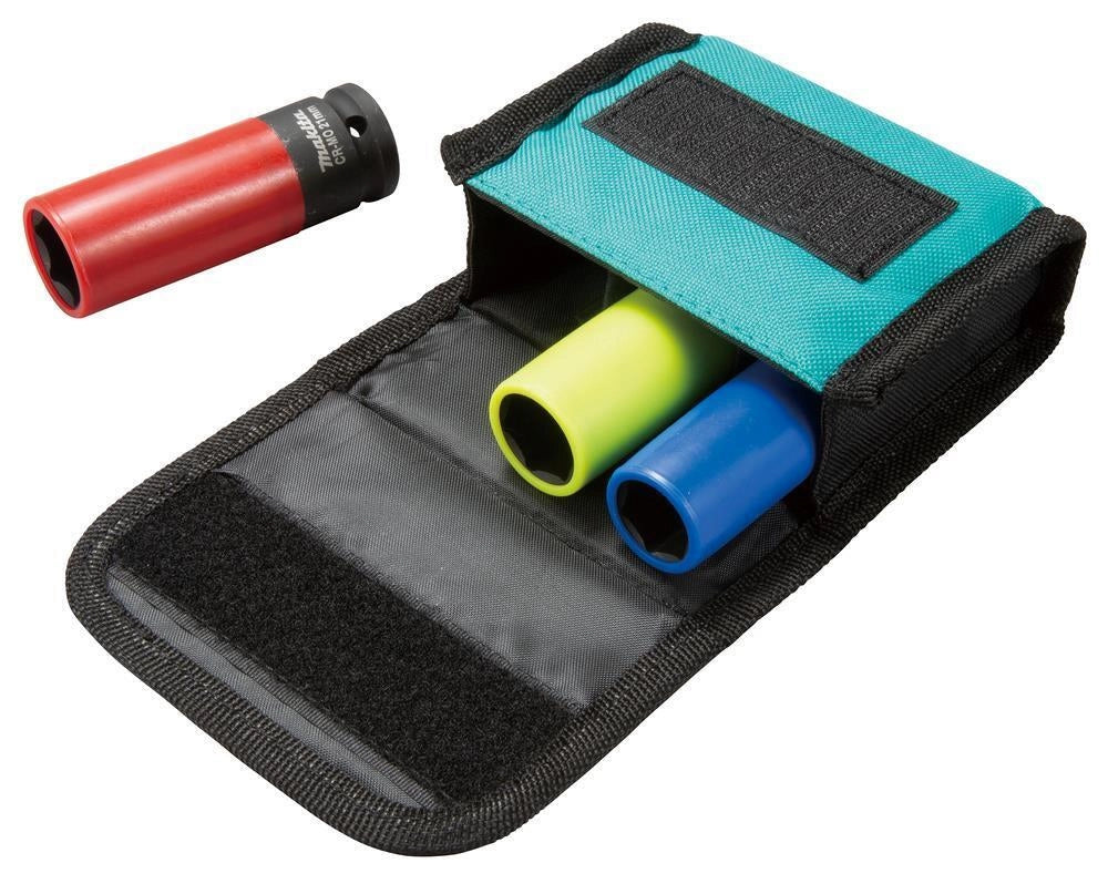Makita E-12354 Set 3 Bussole Profonde per Ruote Attacco 1-2'' Misure 17 19 21 mm CrMo