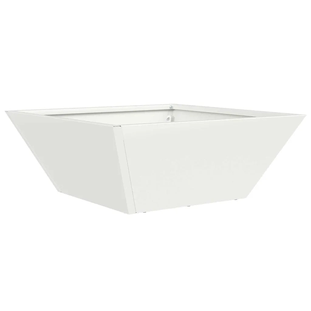 Vaso da giardino 5 pcs Bianco 40 x 40 x 15 cm 873813