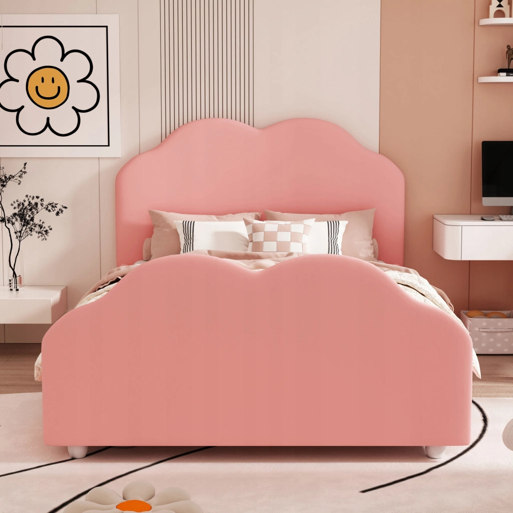Letto per bambini imbottito - Xylo - 90x200 - Rosa
