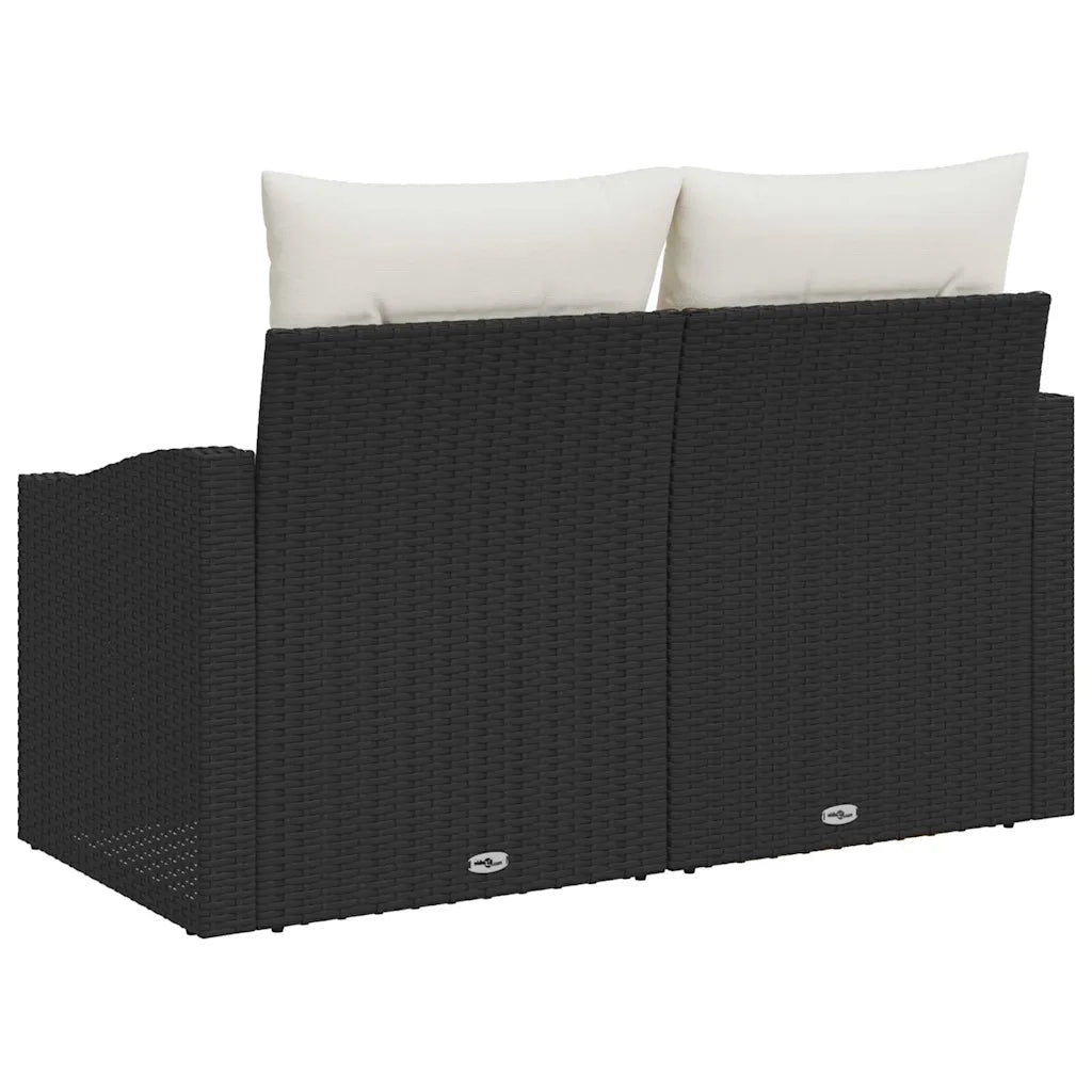 Divano da giardino con cuscino 123 x 62 x 69 cm polyrattan 42006782