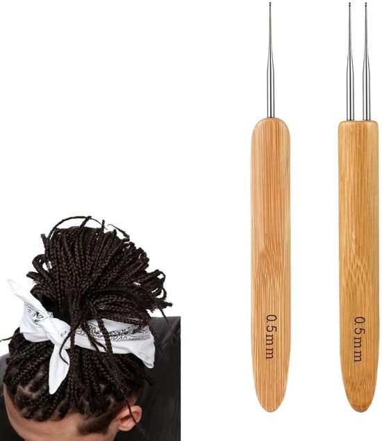 Set di Naile per Dreadlocks Ergonomico - 2 Pezzi - 14 cm di Lunghezza