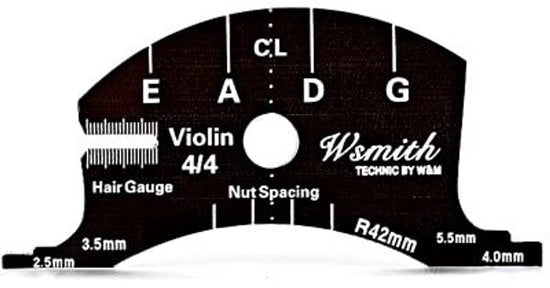 Strumento di riferimento per la riparazione di ponti per violino - Strumento per creare un modello di scheggiatura della tastiera con 4/4 nero con parole di ricerca aggiuntive