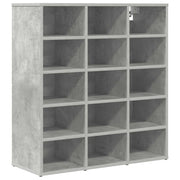 Scarpiera | Mobile per scarpe Grigio cemento 77,5 x 30 x 83,5 cm