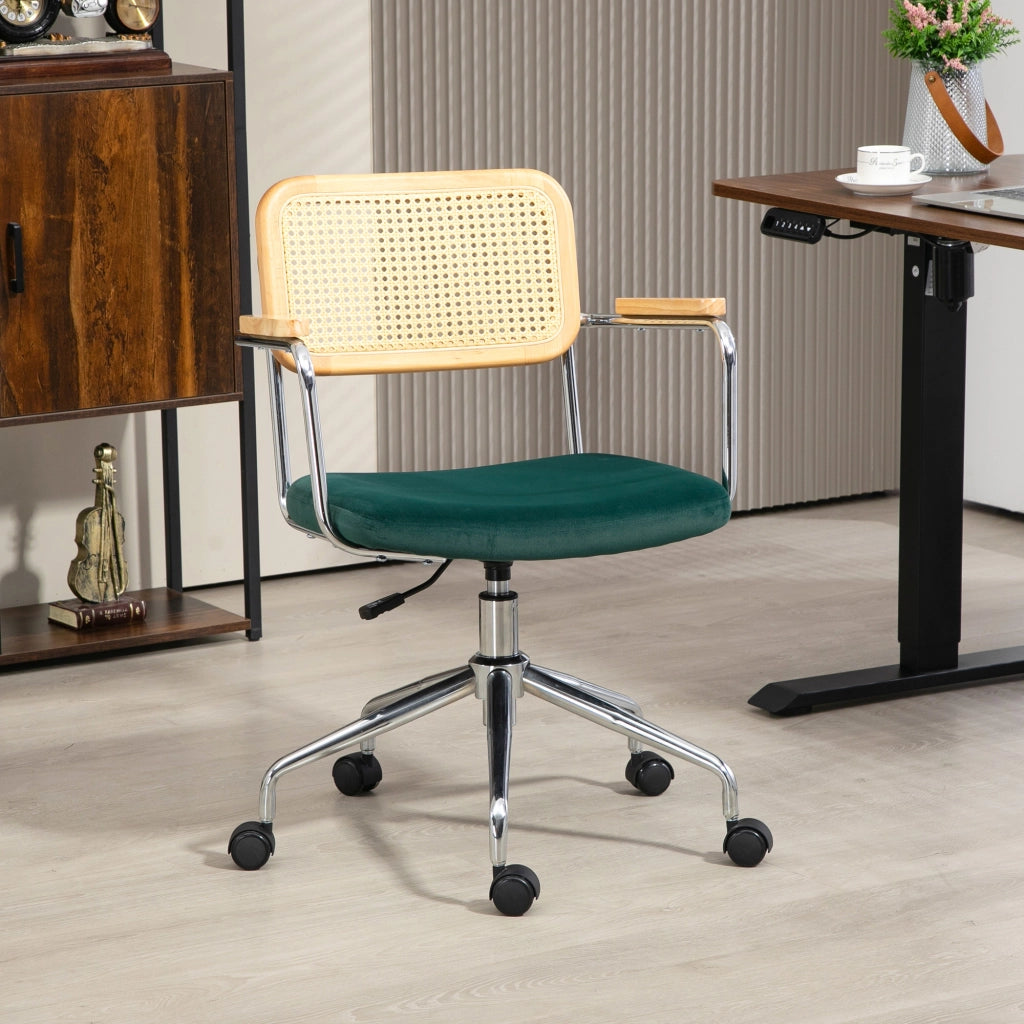 Sedia da ufficio ¨C Minimal ¨C verde, legno, metallo, 120 kg