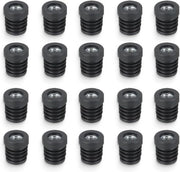 20 Pacchi di Coperture a Cerchio per Tubi in Plastica Nera - Fermacavo in Plastica Solida
