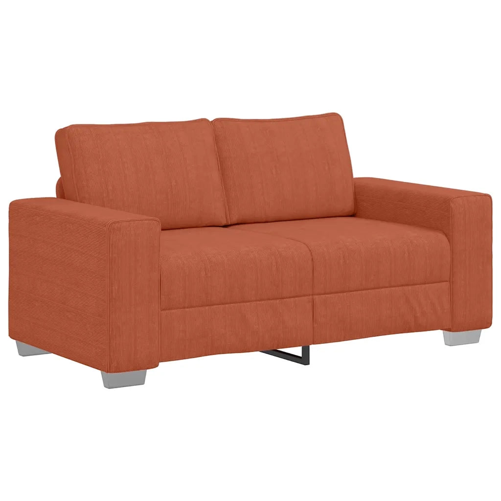 Divano Divanetto Rosso Arancione 160x77x82 cm Tessuto Velluto a Coste 4105199