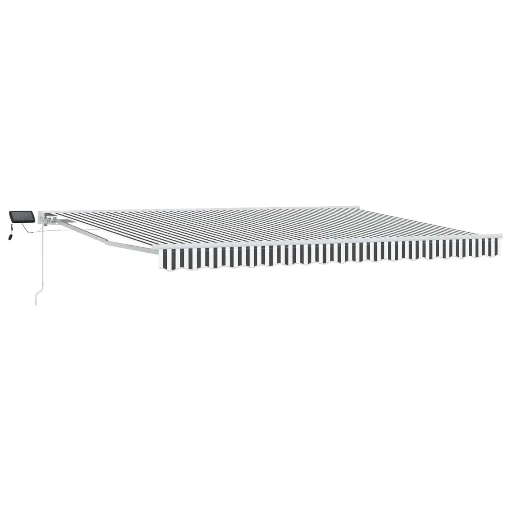 Cornice per Tenda Manuale con LED Antracite e Bianco 4,5 × 3 m 3420655