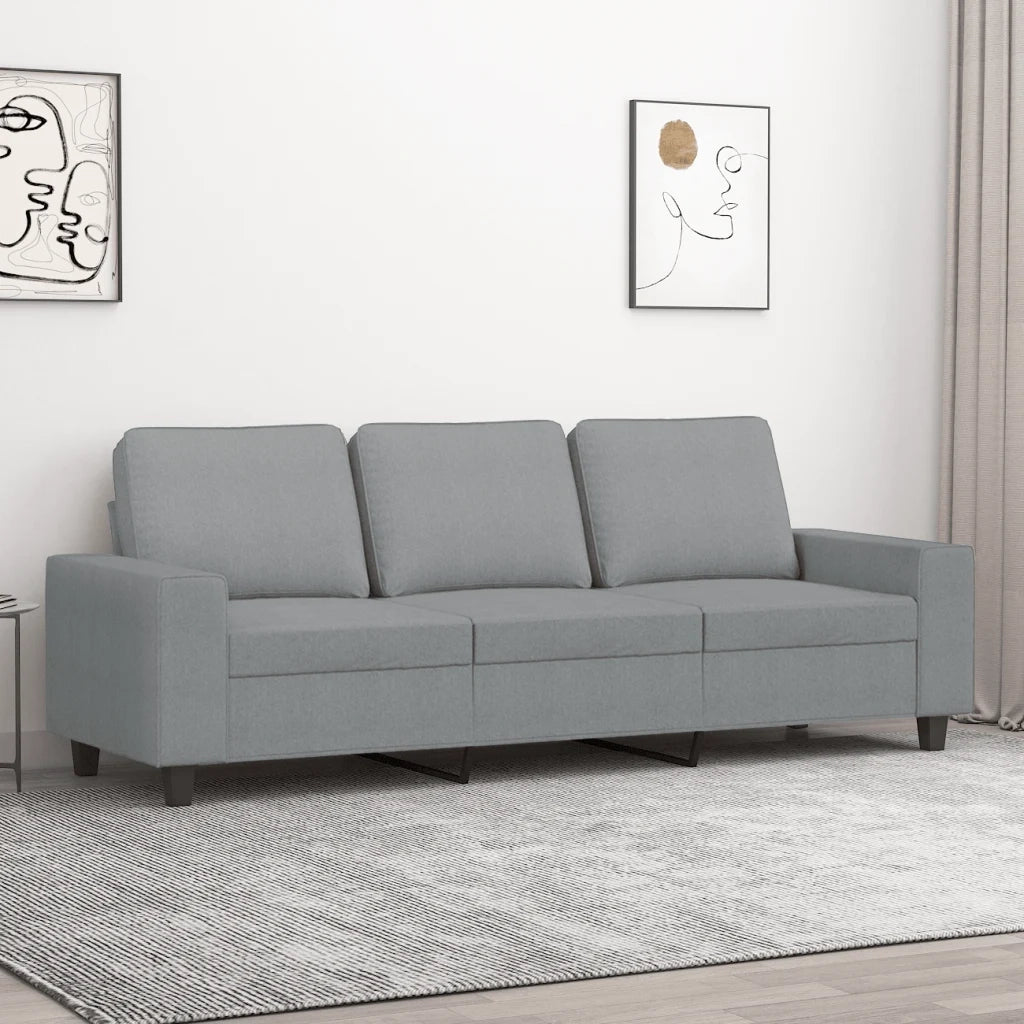 Divano a 3 Posti-Sofa 3 Posti Grigio Chiaro 180 cm in Tessuto 737143