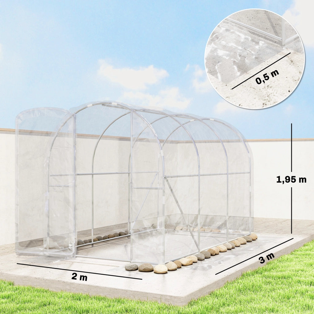 Serra da Giardino Tunnel ¨C Minimal ¨C Grigio 3x2x2 m