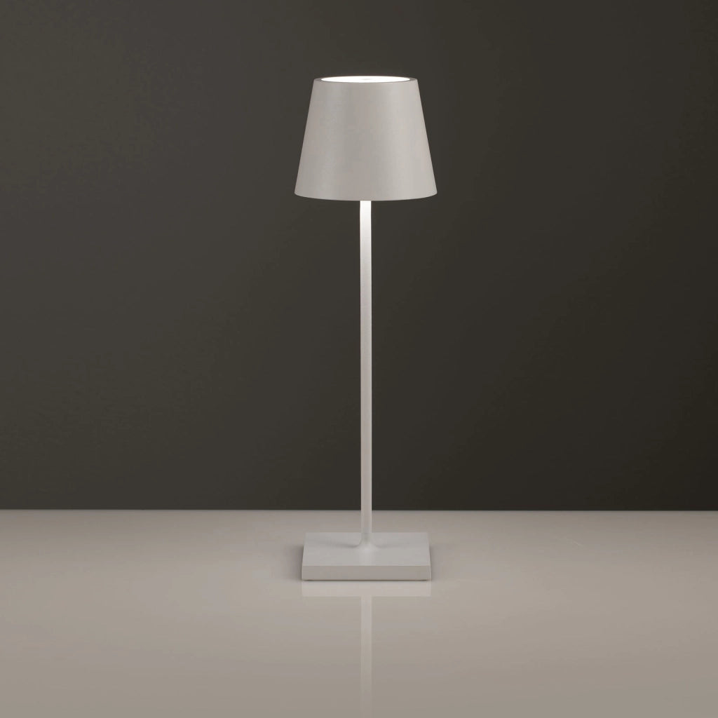 Lampada da tavolo ricaricabile OSCAR bianco
