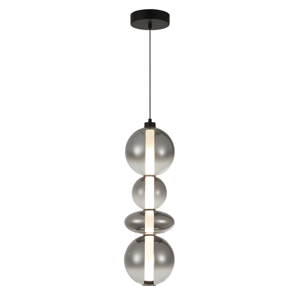 Lampada a sospensione LED Milagro Daphne 36W nera Ø20 cm