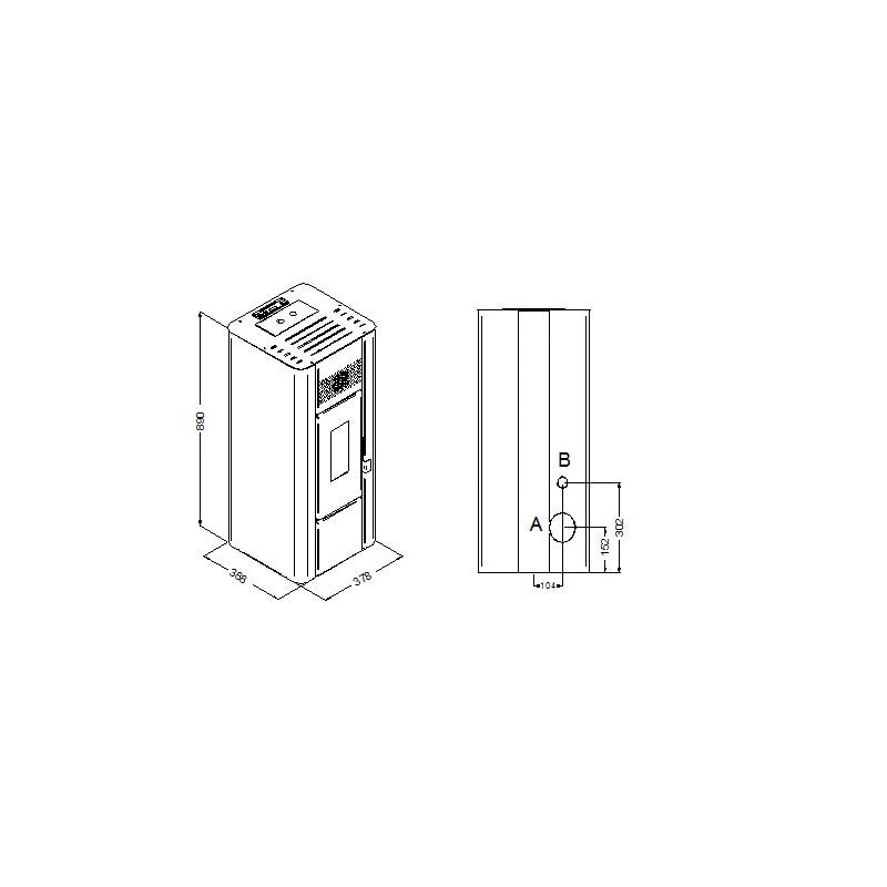 Stufa a Pellet Punto Fuoco Minni 6,3Kw Bianco