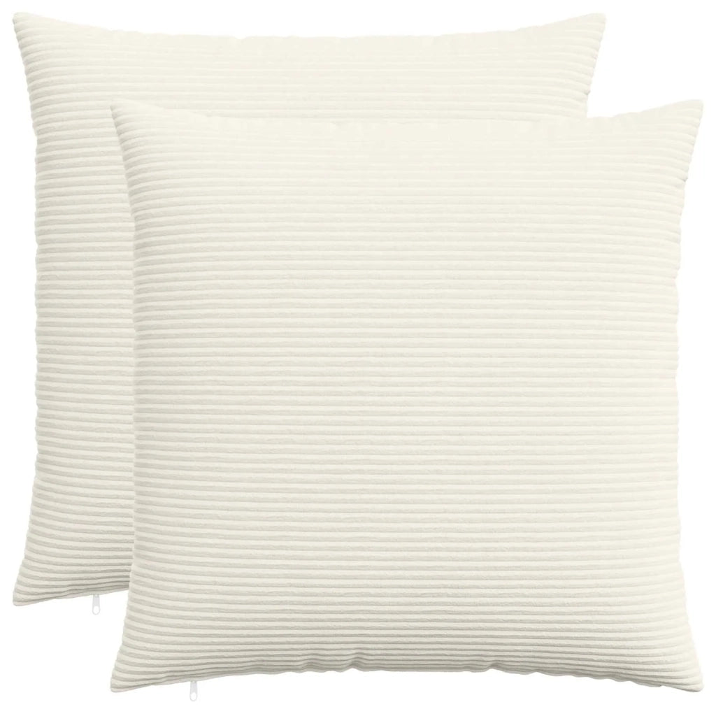 Federa 2 pcs HEERLEN Crema 80 x 80 cm corduroy 913585