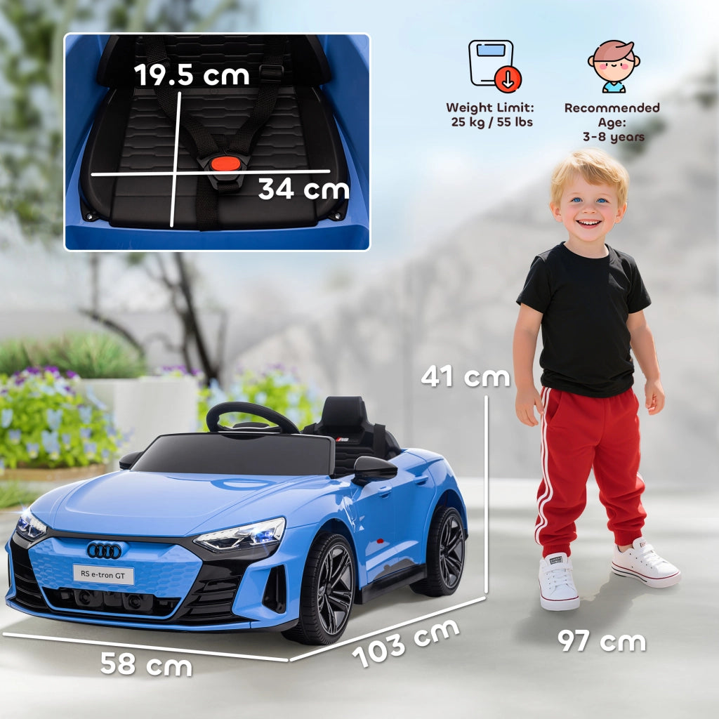 Auto Elettrica per Bambini ¨C Minimal ¨C Blu e Nero 103x58x41 cm